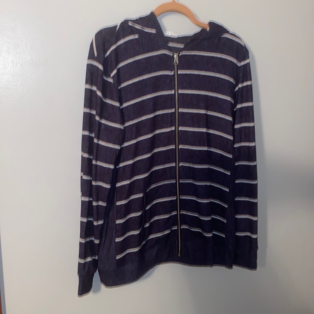 Market Spruce XXL Blakey Zip Up Hooded Brushed Knit Top NWT